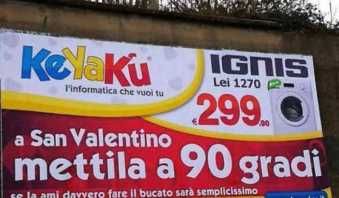 Manifesto sessista in Calabria: a San Valentino mettila a 90 gradi