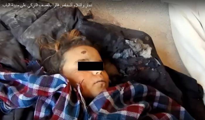 Molti i bambini morti nei bombardamenti turchi ad Al Bab