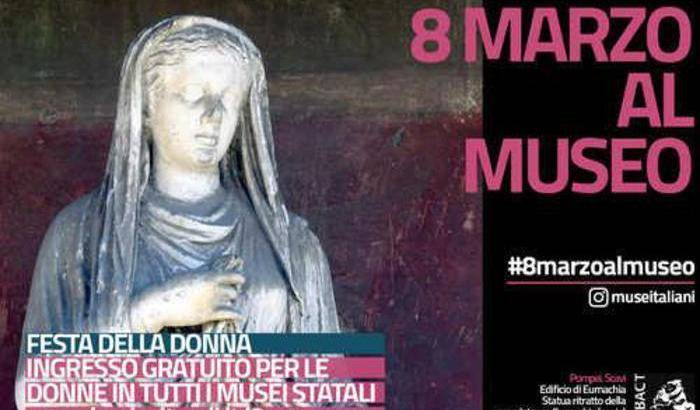 #8marzoalmuseo: biglietti gratis nei luoghi di cultura per le donne