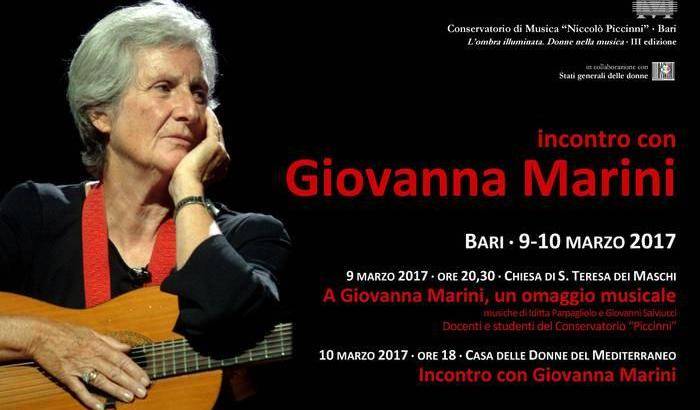 A Bari Giovanna Marini e la sua chitarra: tra musica accademica e popolare