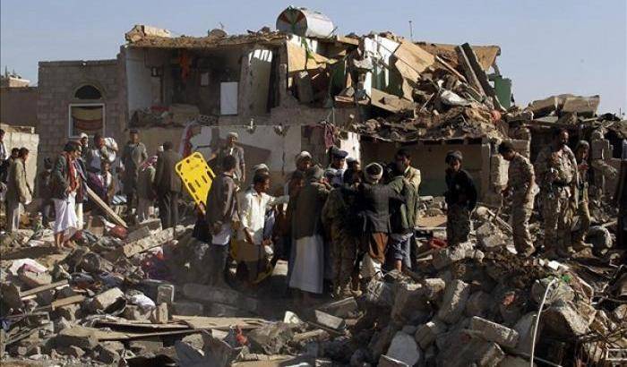 Un bombardamento nello Yemen