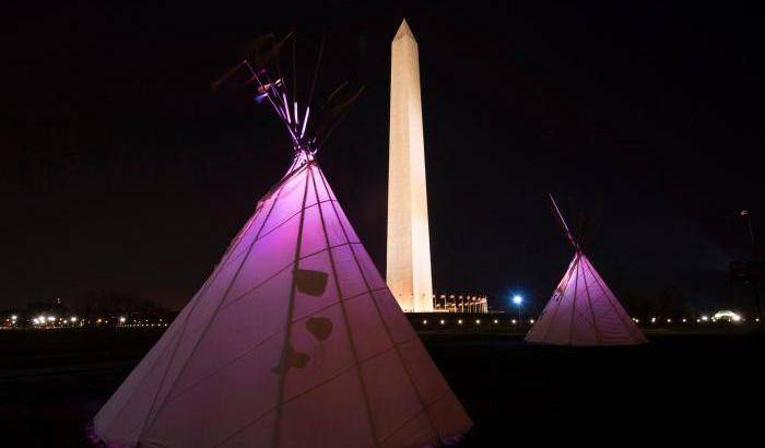 Le tende indiane dei Sioux a Washington