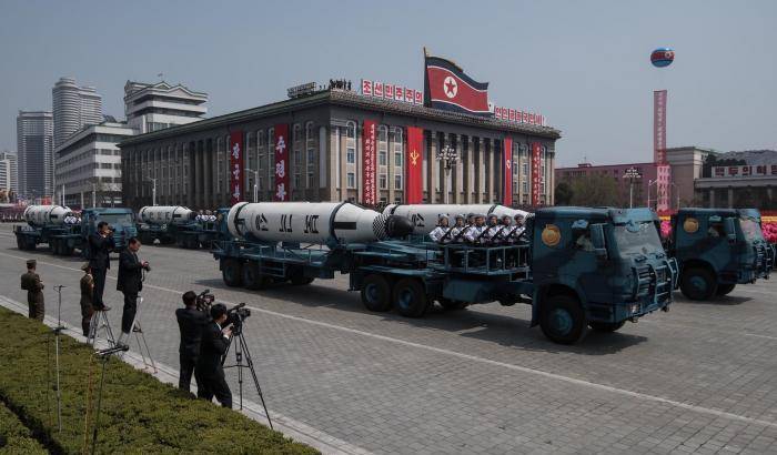 La parata militare nella Corea del nord