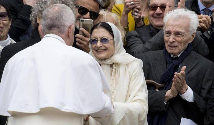Carla Fracci a San Pietro in udienza dal Papa