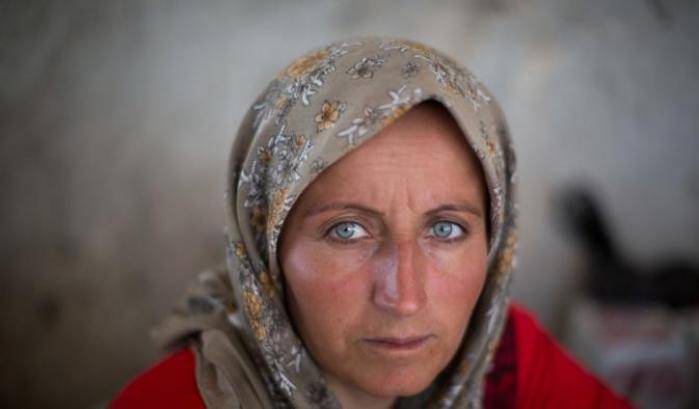 Una rifugiata yazida