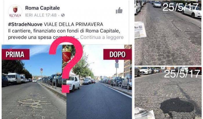 Strade nuove a Roma, Giachetti: "ma de che?". Le foto smentiscono Raggi