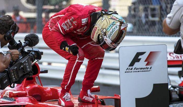 Gp di Montecarlo, doppietta Ferrari: trionfa Vettel davanti a Raikkonen