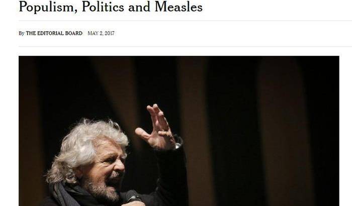 New York Times contro M5s: dannosa la crociata anti-vaccino