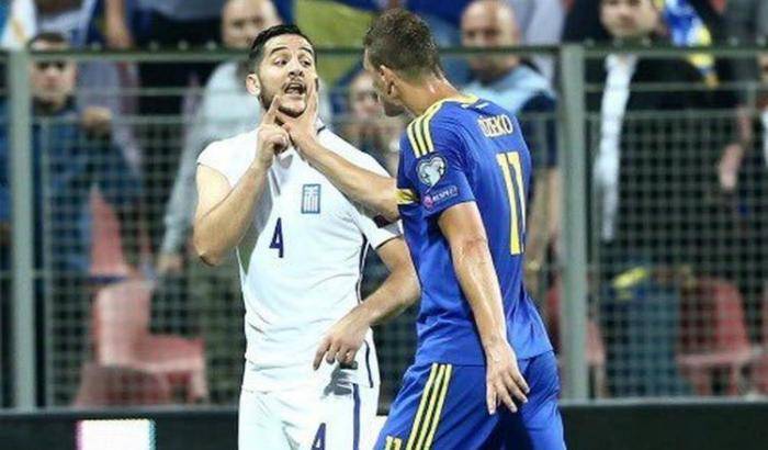 Rissa giallorossa: Dzeko e Manolas vengono alle mani dopo Bosnia-Grecia