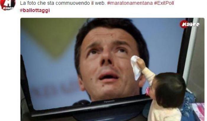 Il Pd in affanno ai ballottaggi: l'ironia del web si scatena su Renzi