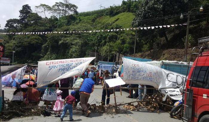 Protesta degli indios in Guatemala