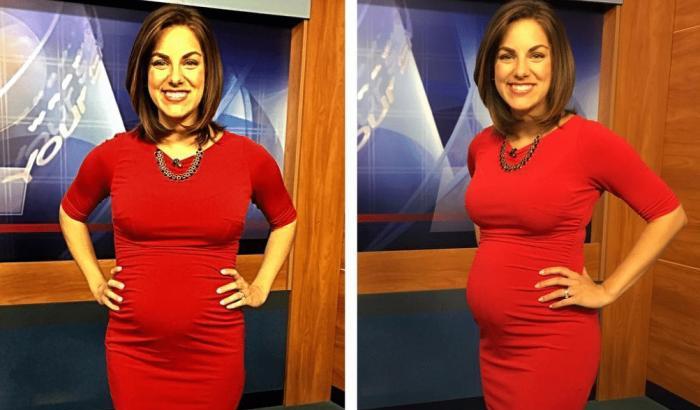 La giornalista  Laura Warren della Wrdw-Tv incinta di alcune settimane,  insultata da una telespettatrice