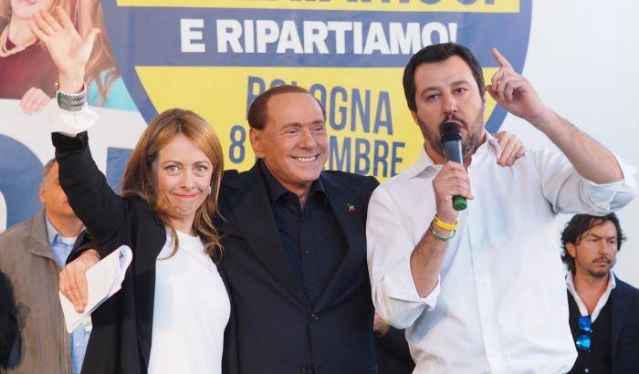 0004A1F2-berlusconi-meloni-e-salvini Berlusconi, Meloni e Salvini