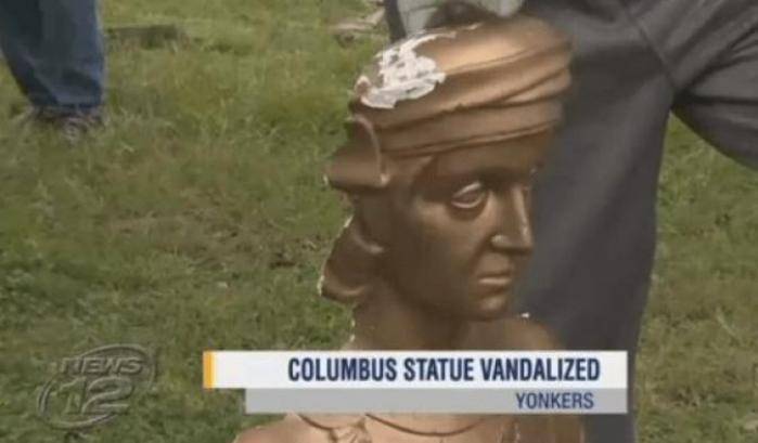 Campagna contro Cristoforo Colombo: a Yonkers decapitata una statua