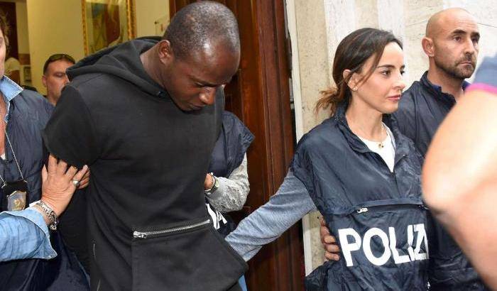 Guerlin Butungu dopo l'arresto