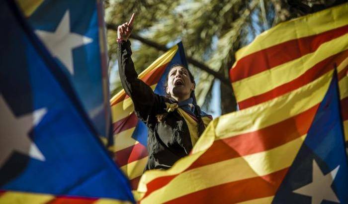 Manifestazione indipendentista a Barcellona