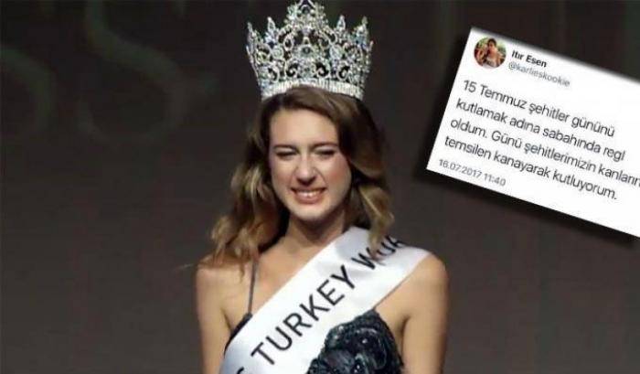 Un tweet ironico sul fallito golpe: miss Turchia perde la corona