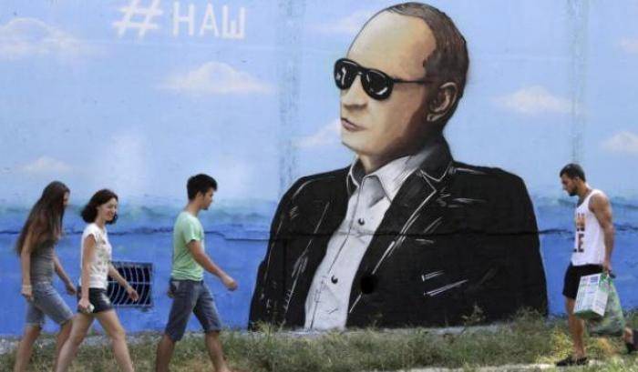Murale di Putin in Crimea