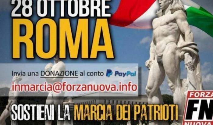 I fascisti di Forza Nuova ci riprovano: il 28 ottobre Marcia su Roma