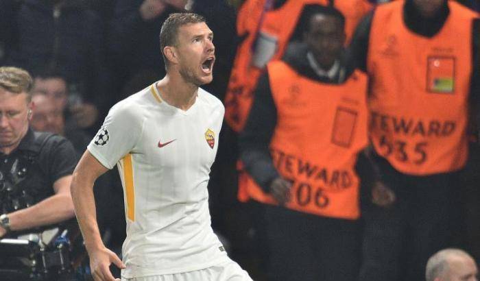 Super Dzeko e la Roma sfiora l'impresa contro il Chelsea