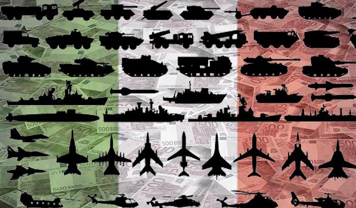 In Italia spesa militare in crescita, soprattutto per acquistare nuovi armamenti