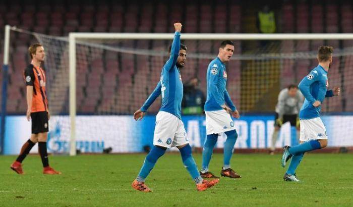 Il Napoli travolge lo Shakhtar e vince 3-0 al San Paolo