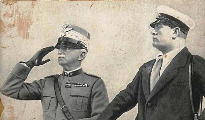 Vittorio Emanuele III e Mussolini