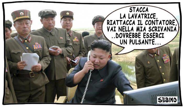 Cerca il pulsante: satira sul dittatorello di Pyongyang