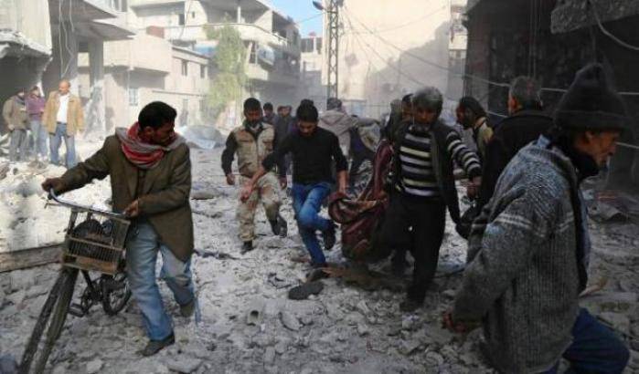 Le conseguenze degli attacchi contro la regione della Ghouta