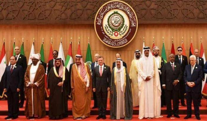 La conferenza stampa della Lega Araba