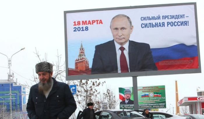 manifesto elettorale per Putin presidente
