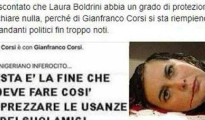 Boldrini decapitata, l'autore del post è un artigiano: abbiamo tanta rabbia