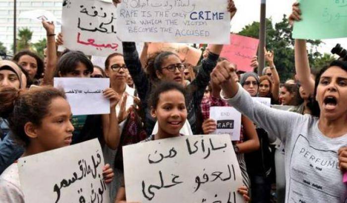 Manifestazione di donne in Marocco