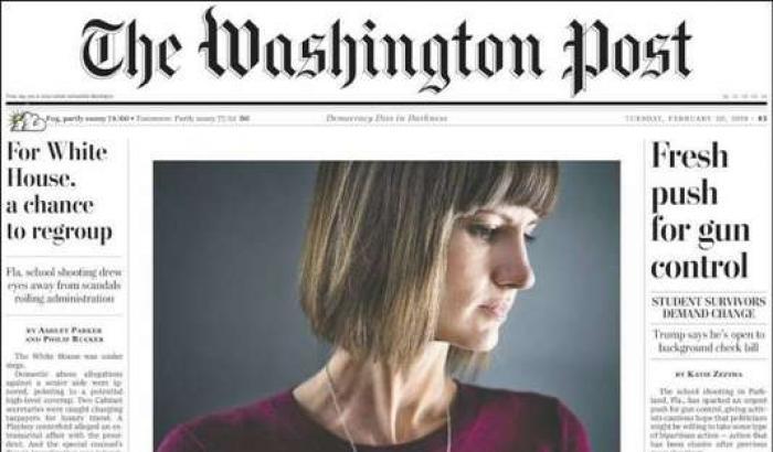 La prima pagina del WP con la fotografia d Rachel Crooks