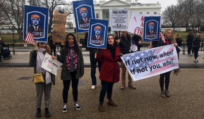 La protesta alla Casa Bianca