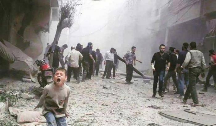 L'urlo del bambino di Ghouta Est: sembra di 'risentire' il quadro di Munch