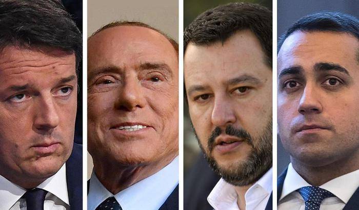 Renzi, Berlusconi, Salvini e Di Maio