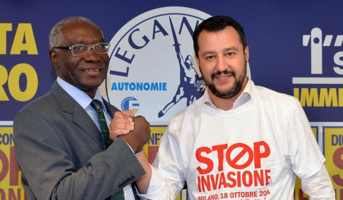 Tony Iwobi con Salvini