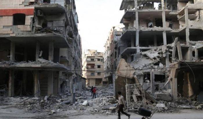 Quello che resta dei palazzi di Ghouta orientale