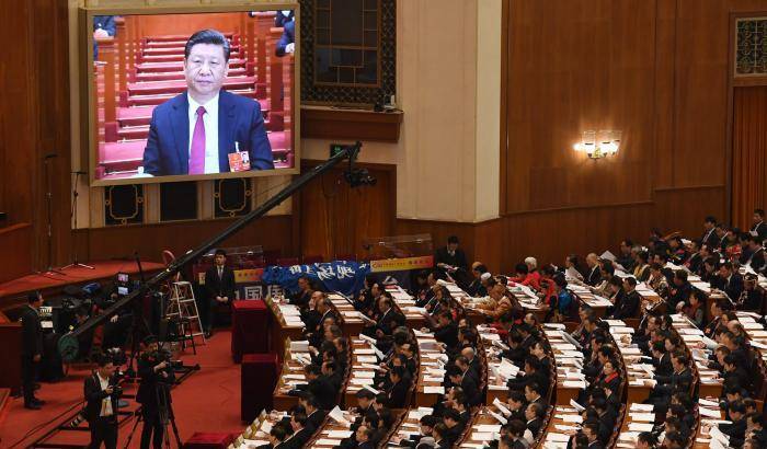 Il parlamento cinese e Xi Jinping