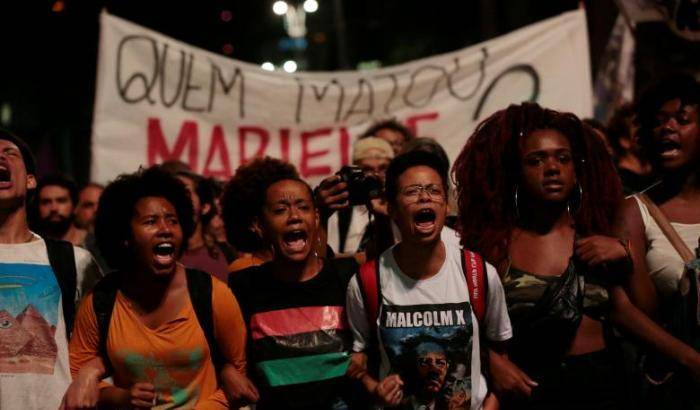 Rabbia per la morte di Marielle Franco