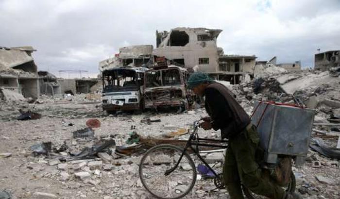 Devastazioni nella Ghouta orientale
