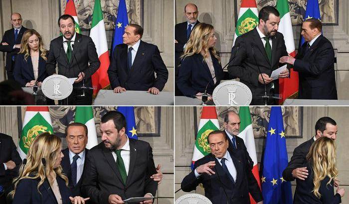 Consultazioni: parla Salvini ma Silvio si riprende la scena