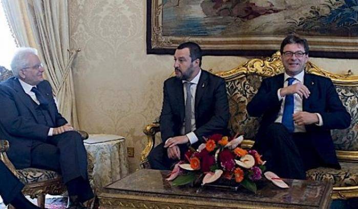 Mattarella, Salvini e Giorgetti