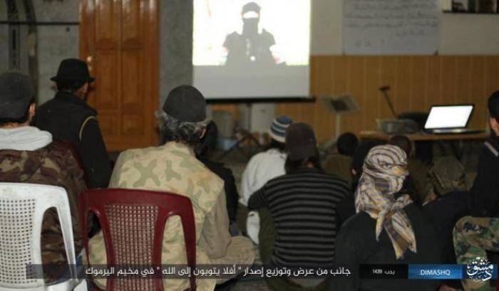 Un gruppo di sostenitori dell'Isis a sud di Damasco