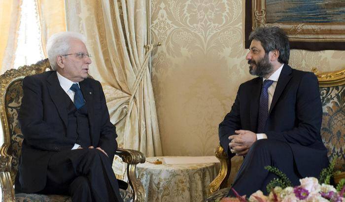 Il presidente della Camera dei deputati, Roberto Fico ricevuto dal presidente della Repubblica Sergio Mattarella