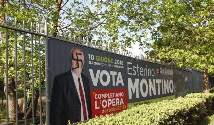 Svastiche sui manifesti elettorali del candidato sindaco del Pd