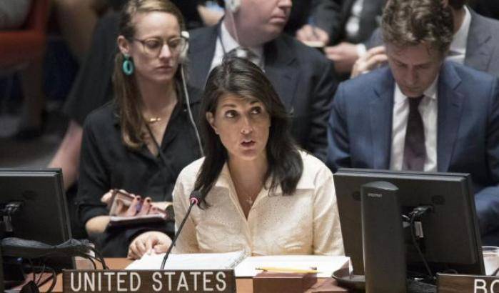 La faccia tosta di Nikki Haley: l'ambasciata Usa a Gerusalemme non c'entra con le violenze a Gaza