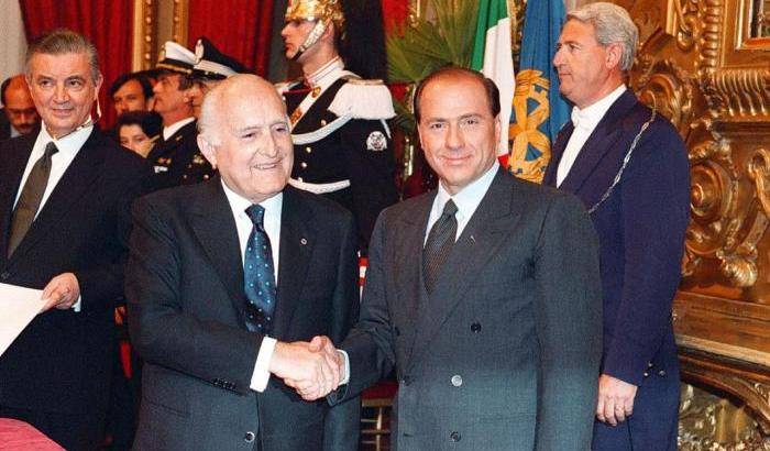 Oscar Luigi Scalfaro e Berlusconi