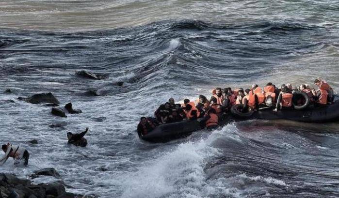 Un'imbarcazione di migranti